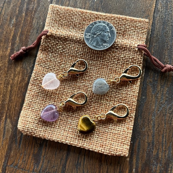 Crystal Pet Charms Amethyst Pet Charm Rose Quartz Pet Charm Cat Collar Charms - Picture 2 of 4